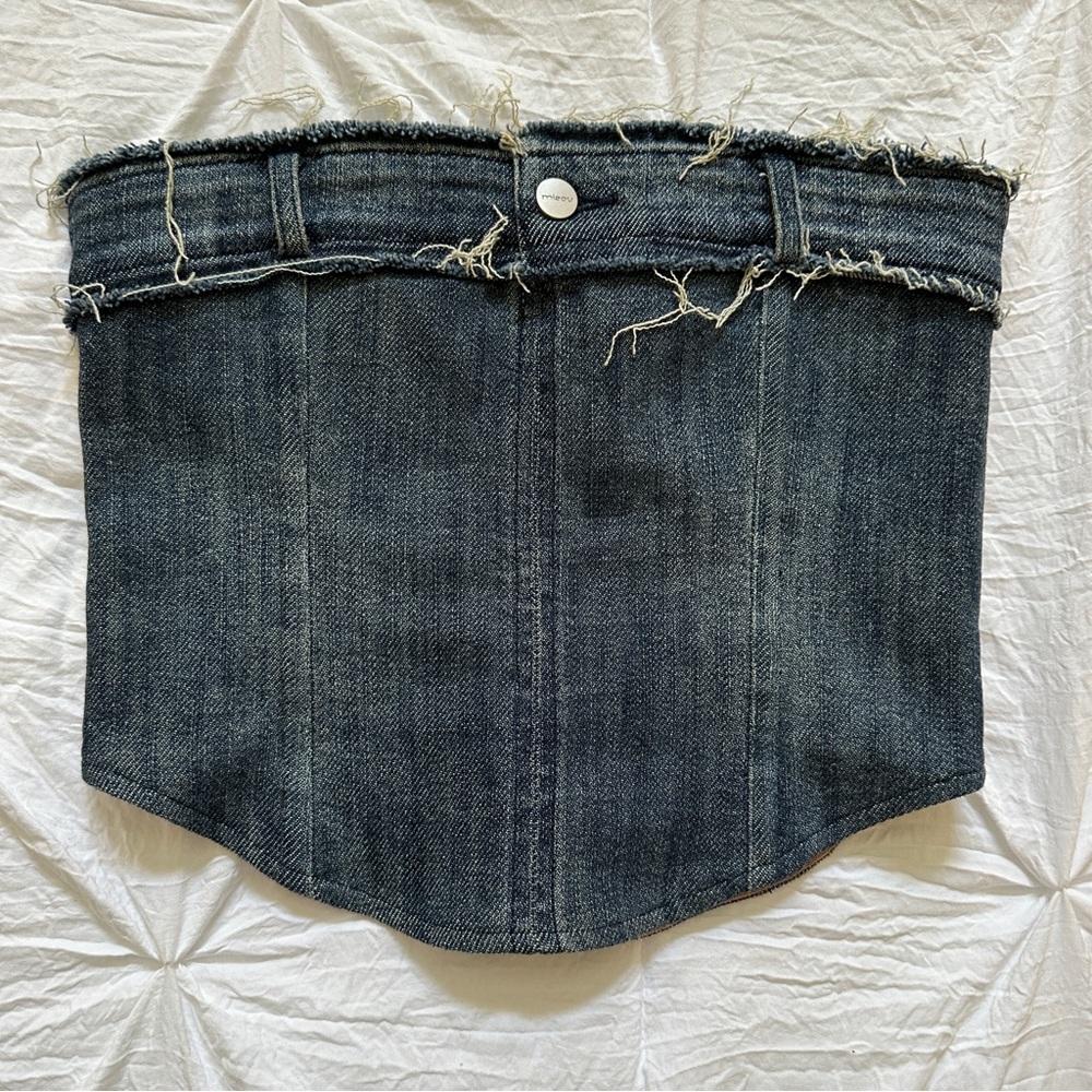 Miaou - Blue Cammie Denim Corset Size Small